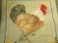 Preworked Needlepoint Canvas Lovely Snowman With Stars