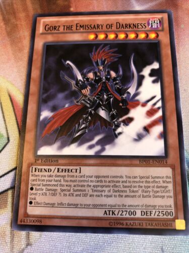 Yugioh x1 Gorz the Emissary of Darkness BP01-EN014 1st Edition Rare LP - Picture 1 of 1