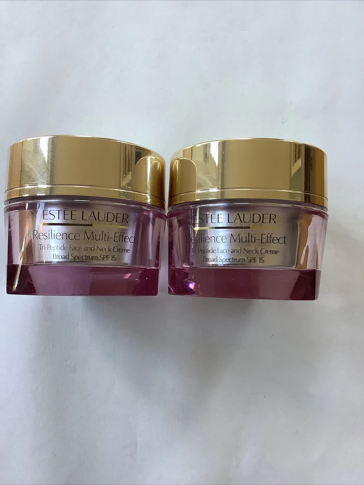 2X Estee Lauder Resilience Multi Effect Tri Peptide Face and Neck Creme 15ml