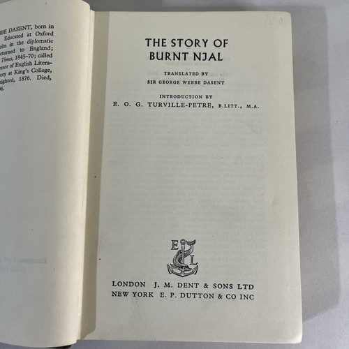 Vintage The Story of Burnt Njal 1957 Book Sir George Webbe Dasent Njals Iceland - Imagen 2 de 16