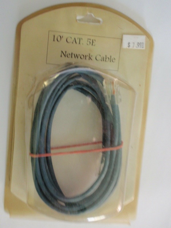 Network cable 10 foot cat. 5E
