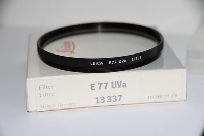 TOP BOXED Leitz Leica 13337 E77 77mm UV / UVa Filter Black Rim