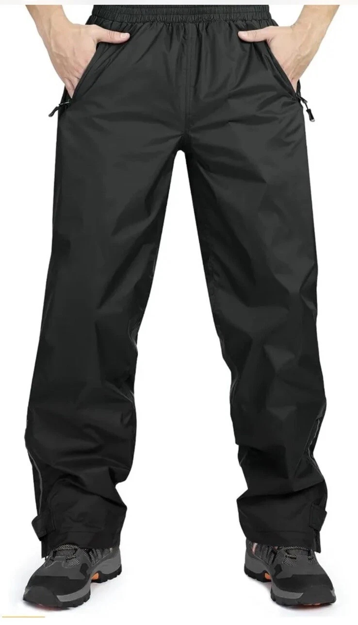 33,000ft Mens Rain Pants Breathable Lightweight Windproof Waterproof Small NEW