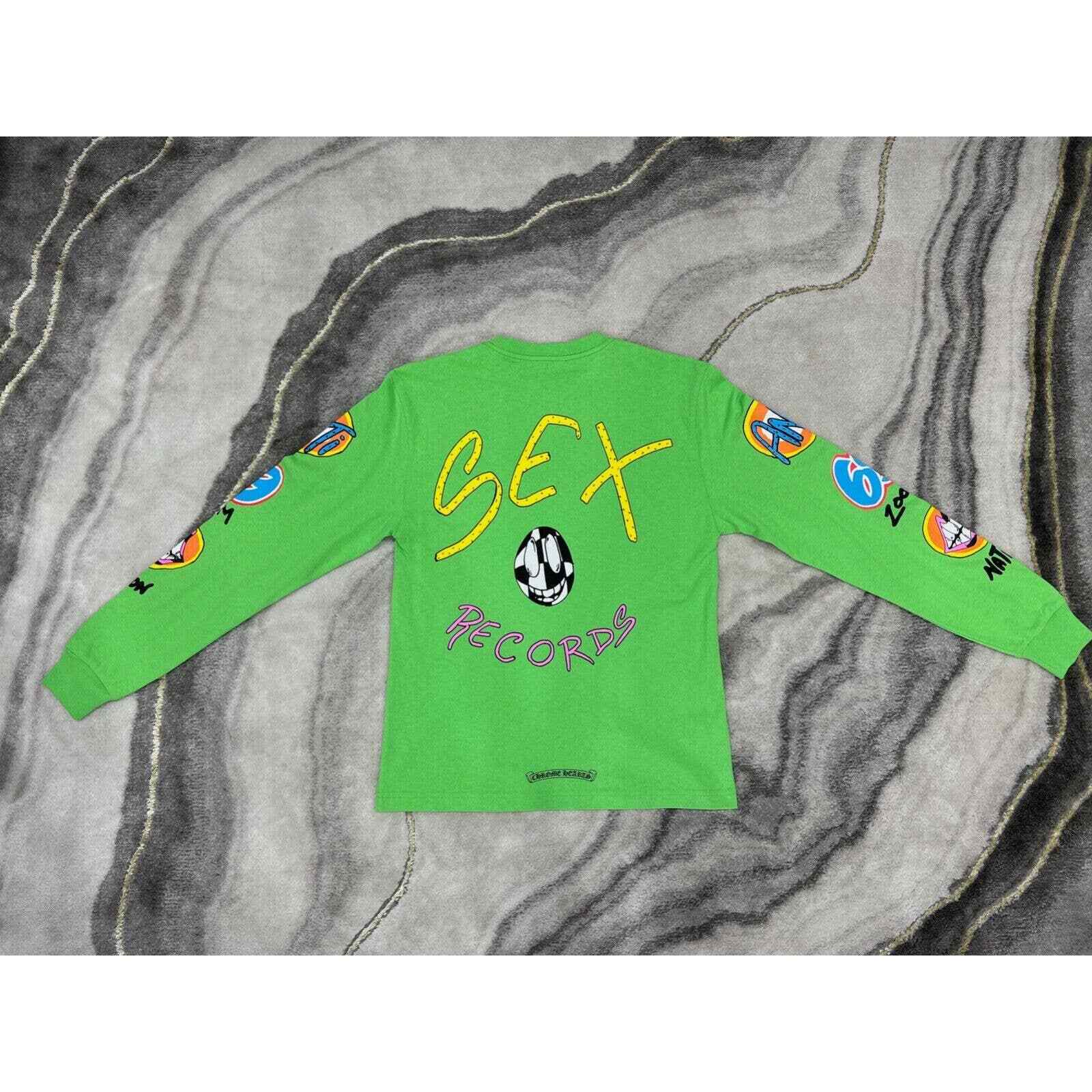 Chrome Hearts Matty Boy Sex Records 69 Green Citrus T-shirt Long Sleeve  Small S