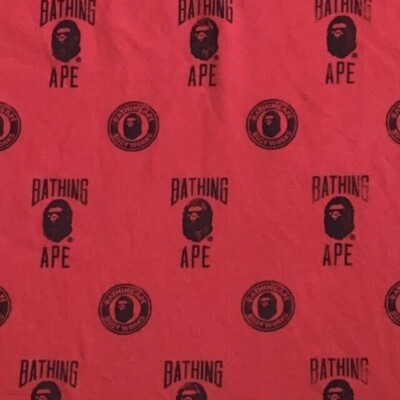 BAPE LOGO polo shirt a bathing ape NIGO Red Size L | eBay
