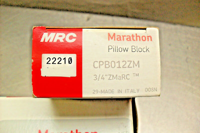 Marathon CPB012ZM  Pillow Bearing 3/4'' ZMMARC, Composite Housing White Sealed