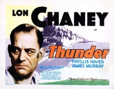 Thunder Poster Us Lobby Card Lon Chaney Sr 1929 Old Movie Photo