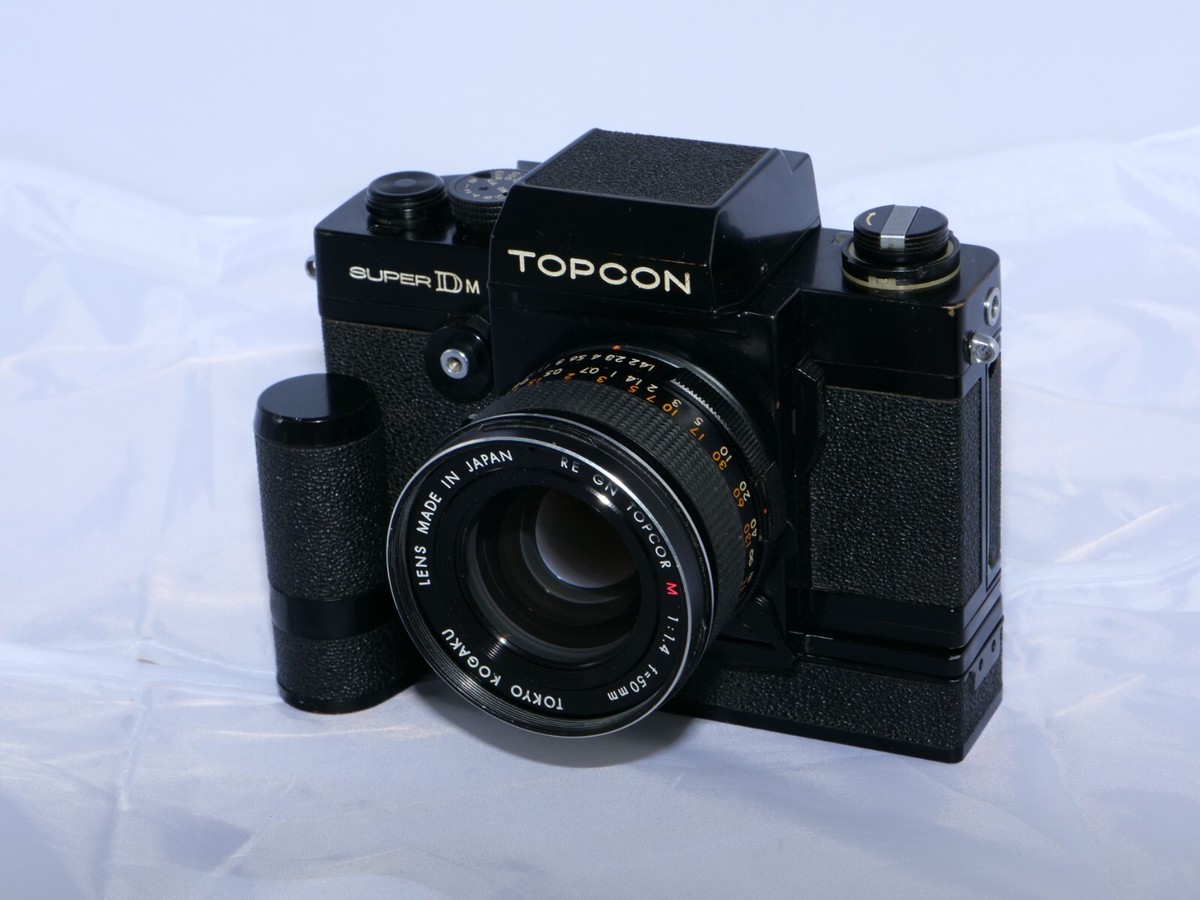 Topcon Super DM black camera. GN-Topcor 50mm f1.4 lens