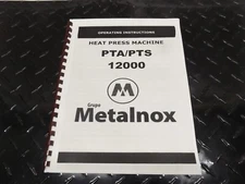 METALNOX PTA/PTS 12000 OPERATING INSTRUCTION MANUAL REPRINT