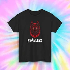 Fearless Wolf Shirt | Red Wolf Graphic Tee S-5XL | Inspirational Gift