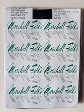 NOS VTG MARSHALL FIELDS PANTY PANTYHOSE NYLONS NAVY BLUE SZ.2X EXTRA WIDTH