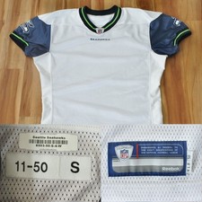 Seattle Seahawks Reebok Jersey Blank 2011 Team Issued White Sewn NFL Men 50+4