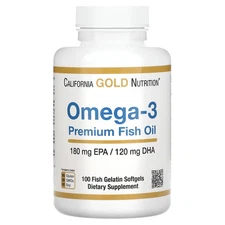 Omega-3 Premium Fish Oil, 100 Fish Gelatin Softgels (1,100 mg per Softgel)