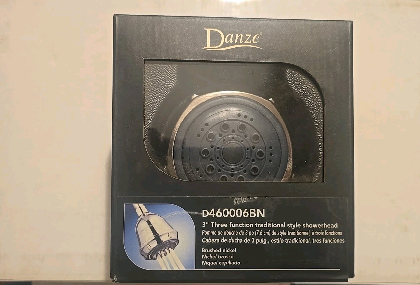 Danze D460006BN  3" Three Function Showerhead Brushed Nickel