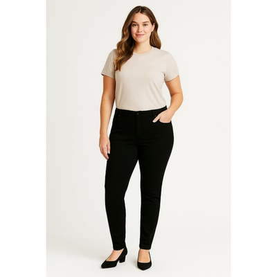 #ad Maurices Pull On Black Pants L $15.19