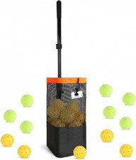 Tennis Ball Hopper  Pickleball Picker Upper, Ball Collector Hopper Holds 60 Ten