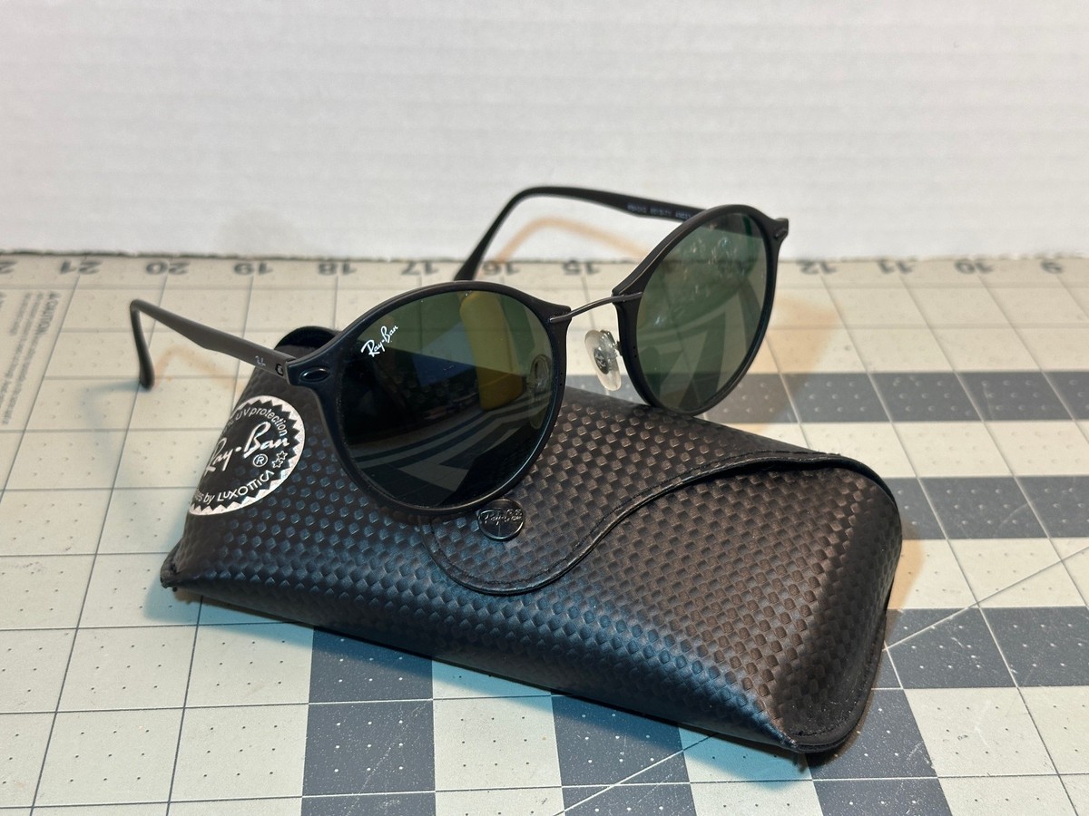 Ray-Ban RB4242 601S/71 LightRay Sunglasses Black, Green G15 