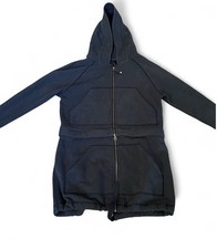 Lululemon Long Short Of It Jacket Navy Size 6 Double Zip Up Fleece Sweater