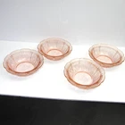 Pink Cherry Blossom Small Fruit Dessert Bowls 4.75” Excellent Set of 4 Jeanette