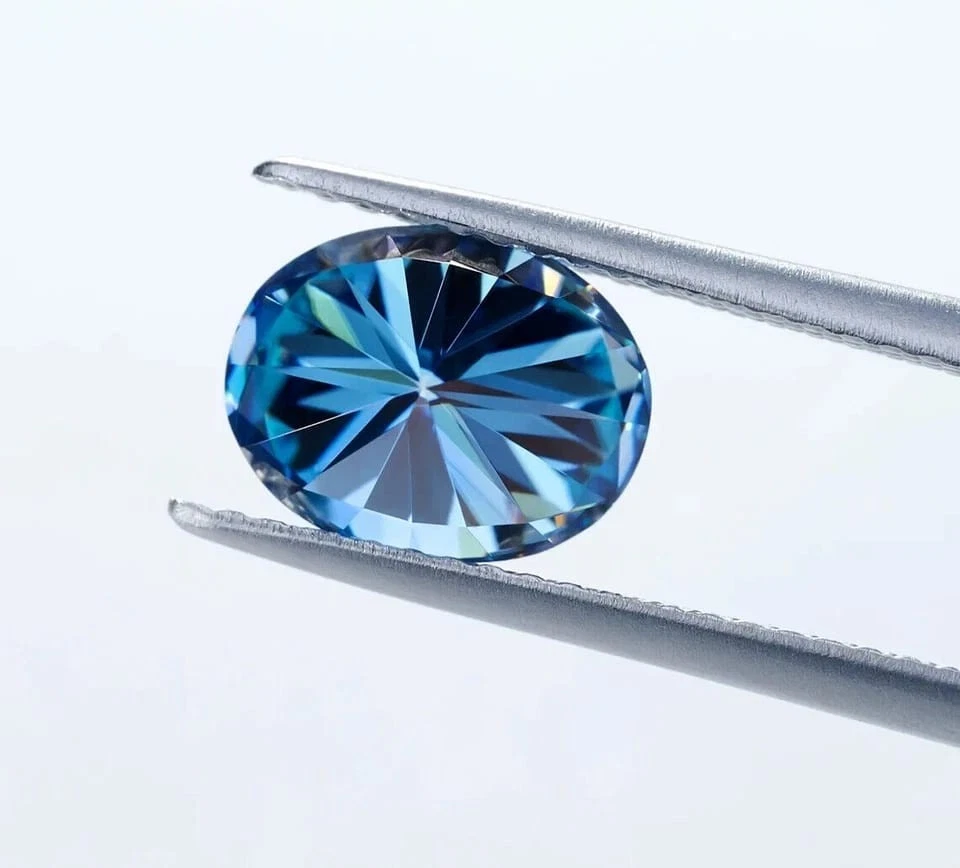 5 Ct Fancy Blue Color Oval Cut VVS1 Diamond Premium Quality Loose Gemstone 11x9M - Image 3 of 4