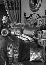Kylie Duvet Cover Set Quilted Velvet Diamante Quilt Covers Luxury Bedding Sets