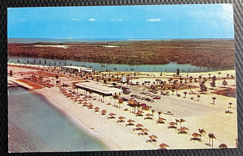 Bahia Beach, Ruskin, Florida Vintage Color Postcard 