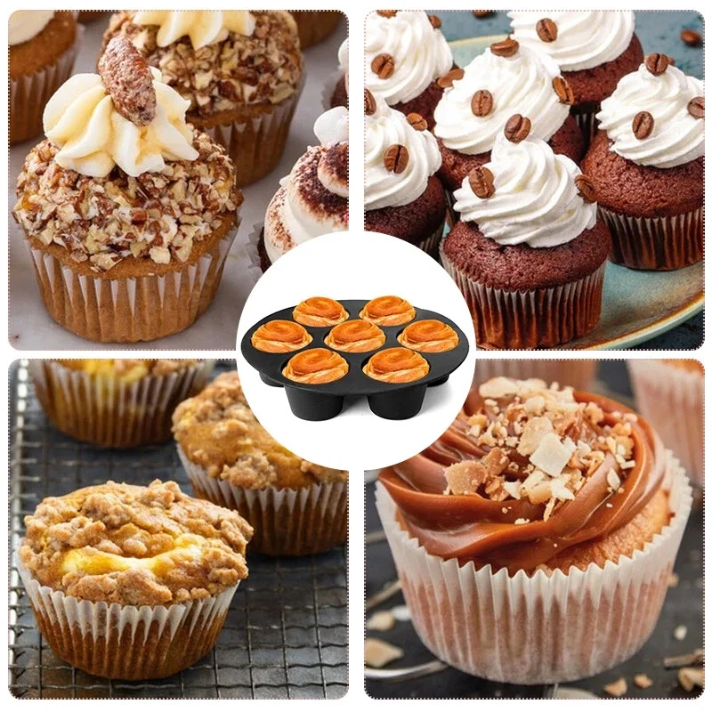 Air Fryer Accessories 7 With Cake Cup Mold Silicone 7 Even Round Muffin Cup Mold Air Fryer Accessories 7 With Cake Cup Mold Silicone 7 Even Round Muffin Cup Mold