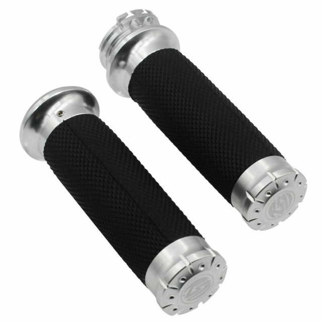 Chrome 1" Handlebar Hand Grips For Harley Electra Glide Ultra Limited
