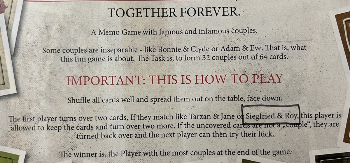 TOGETHER FOREVER Memospiel – Berühmte Paare Der Weltgeschichte, 64 Karten Für Verliebte Und Verrückte Duos