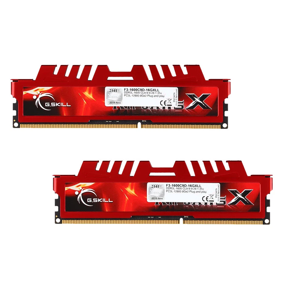 G.SKILL Ripjaws X 16GB 2x 8GB DDR3L 1600MHz PC3L 12800U 1.35V CL9 Desktop RAM BT - Image 2 of 4