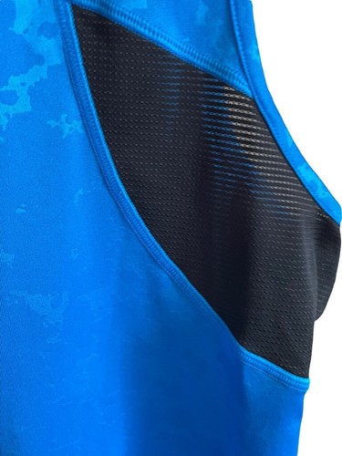 Under Armour Heat Gear Fitted Sleeveless Women SZ Large Blue Tank TShirt - Picture 6 of 10