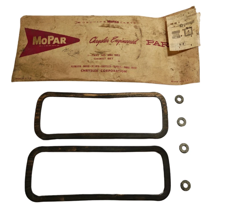 Junta de cubierta de válvula Dodge Plymouth P9 Roadking Meadowbrook 1933-1959 980583 nuevo en stock Foto 2 de 4
