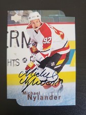 1995-96 Upper Deck Be A Player Die-Cut Michael Nylander Autograph Card #S148