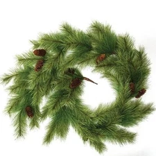 New PRIMITIVE PINE GARLAND Green Farmhouse 6' Trailing ARTIFICIAL CHRISTMAS