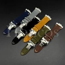 Suede Leather Vintage Watch Band Strap Clasp Fits Tissot PRX + Adapter Quick USA