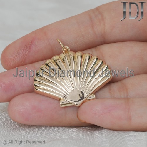Solid 14k Yellow Gold Jewelry Pendant Handmade Jewelry Designer Charm Pendant