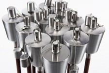 Fackel Ölfackel Edelstahl 6-12St. Holzstab 110cm Garten Feuer Licht Party Feier