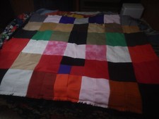 Handmade Patch Work Quilt- 52" x 62" Multicolor patches Patches are 5" each.