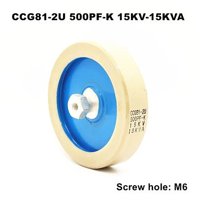 CCG81-2U 500PF-K 15KV-15KVA High Frequency High Voltage Ceramic Capacitor 80MM - Photo 1/4