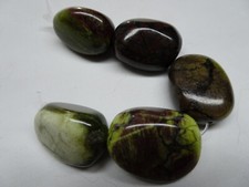 5 1/4" Strand Turquoise Oval Nugget Stone Beads 24-26mm Long A361 DNG