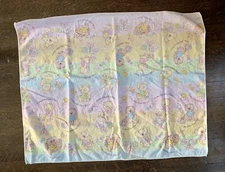 Vintage Critter Sitters Love Baby Receiving Blanket Lovey Flannel Morgan Riegel*