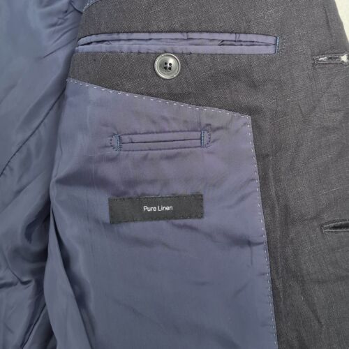 Hugo Boss Selection Men's Sport Coat Pure 100% Linen Size 40L Blazer 3 Button - Picture 9 of 23