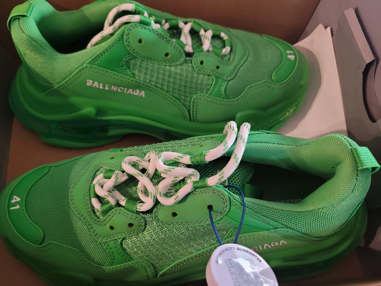 Balenciaga — Balenciaga Women's Green Triple S Sneakers US 9.5
