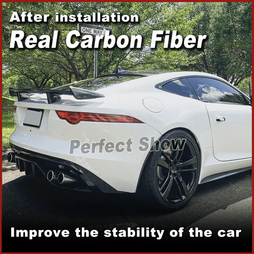 For Jaguar F-TYPE SVR Coupe 2014-2018 REAL Carbon Fiber Rear Trunk Wing Spoiler - Picture 2 of 13