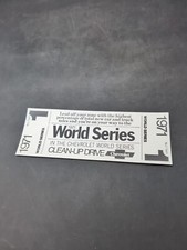 1971 Chevrolet World Series Clean Up Drive Advertising Ticket