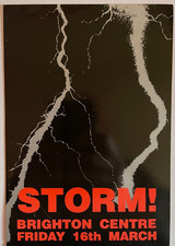 STORM! - A5 RAVE FLYER - 16/3/1990 - GURU JOSH/ADAMSKI/CARL COX - LOOK NOW :)