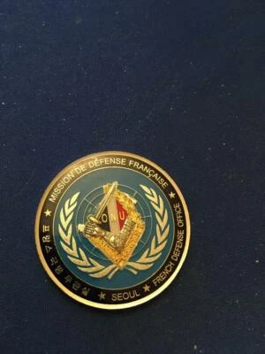 "COIN" MEDAILLE DE TABLE: MISSION DE DEFENSE FRANCAISE A SEOUL - Photo 1/2