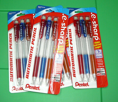 Lot Pentel e-Sharp Automatic Lead Mechanical Pencil 0.7 mm
