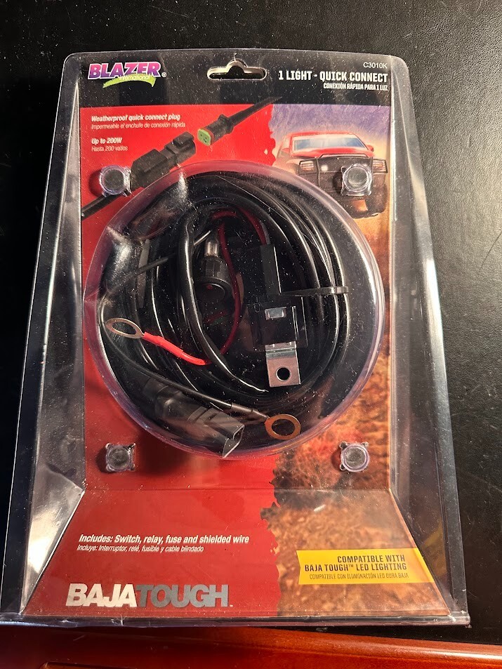 Blazer Quick-Connect Single Automotive Light Wiring Harness- 1 Plug Model#C3010K-image