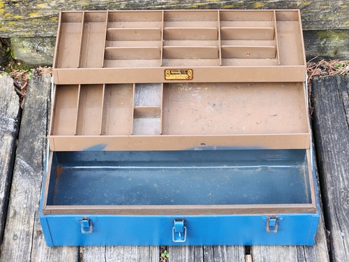 Fishing Tackle Toolbox Kennedy Kits T-18 Vintage 18x8x7 Two Trays 10 Lbs USA Vtg - Picture 23 of 24